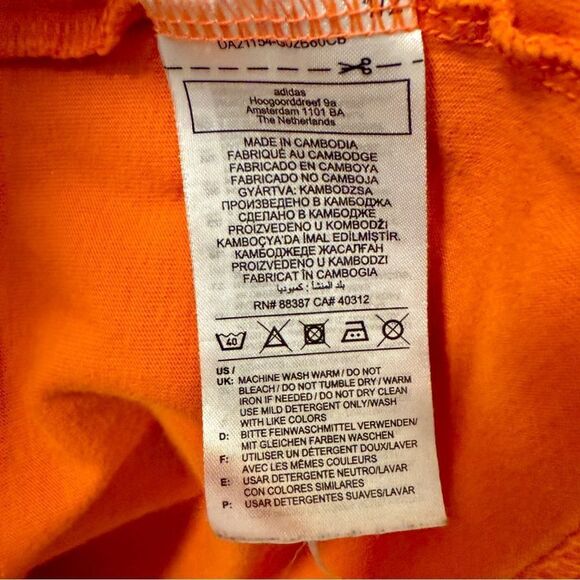 Adidas Men’s XL Orange T-Shirt – Minimal Logo Graphic - Picture 4 of 4